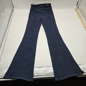 Sofia Jeans by Sofia Vergara Melisa Flare Pull On Super High Rise Dark Wash 4